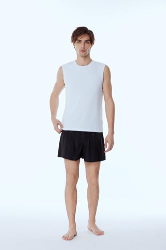 Silky Satin Boxers for Men - Button Fly Sleep Shorts