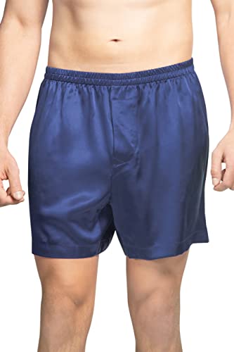 Fishers Finery Men's Pure Mulberry Silk Boxers - Enhanced Waistband