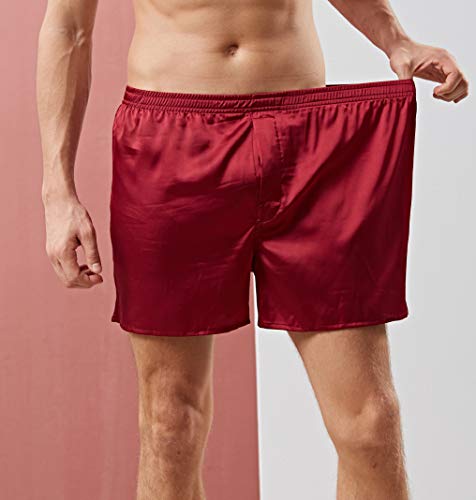 Men's Silk Satin Boxer Shorts for Sleepwear