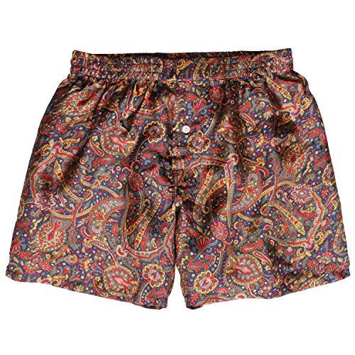 Royal Navy Paisley Silk Boxers - 100% Silk