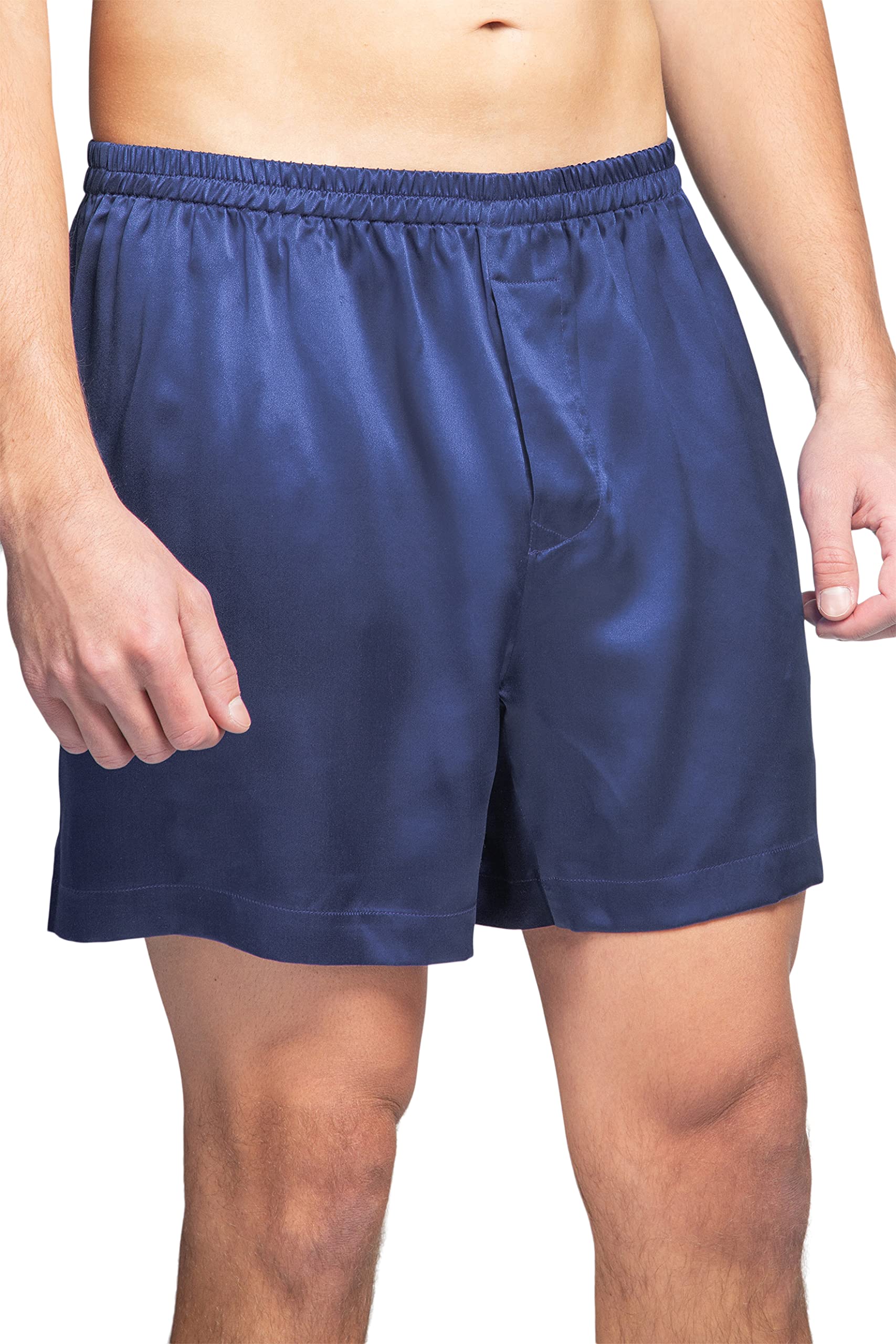 Fishers Finery Men's Pure Mulberry Silk Boxers - Enhanced Waistband