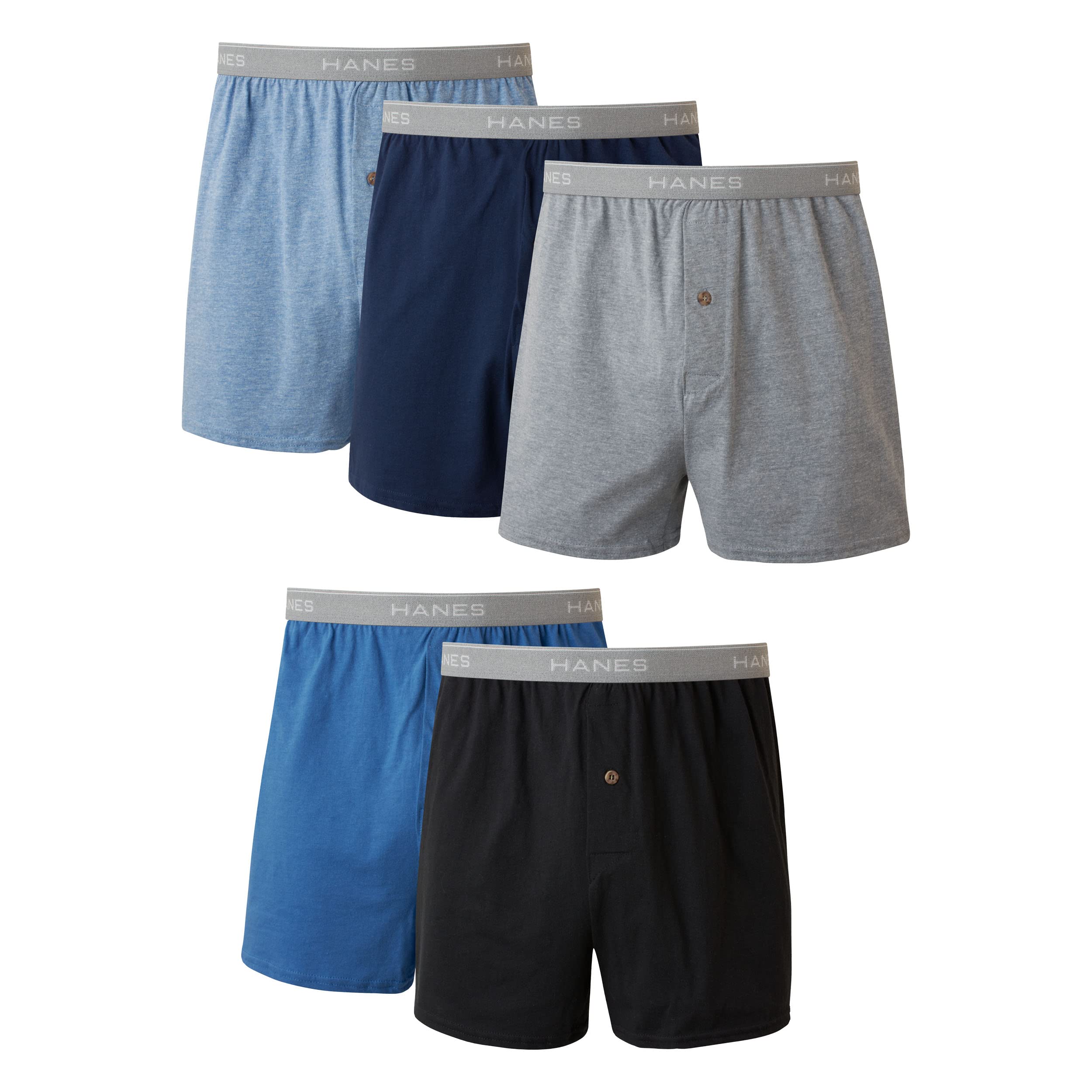 Cotton Men's Boxer Underwear, 5-Pack