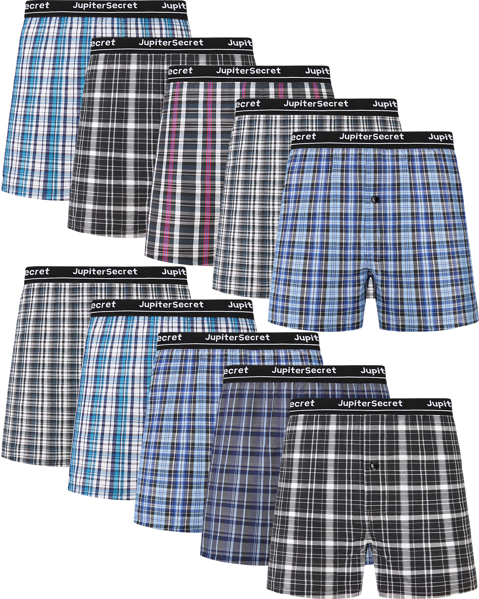 Elastic Waistband Comfortable Cotton Men's Boxer Shorts by JupiterSecret