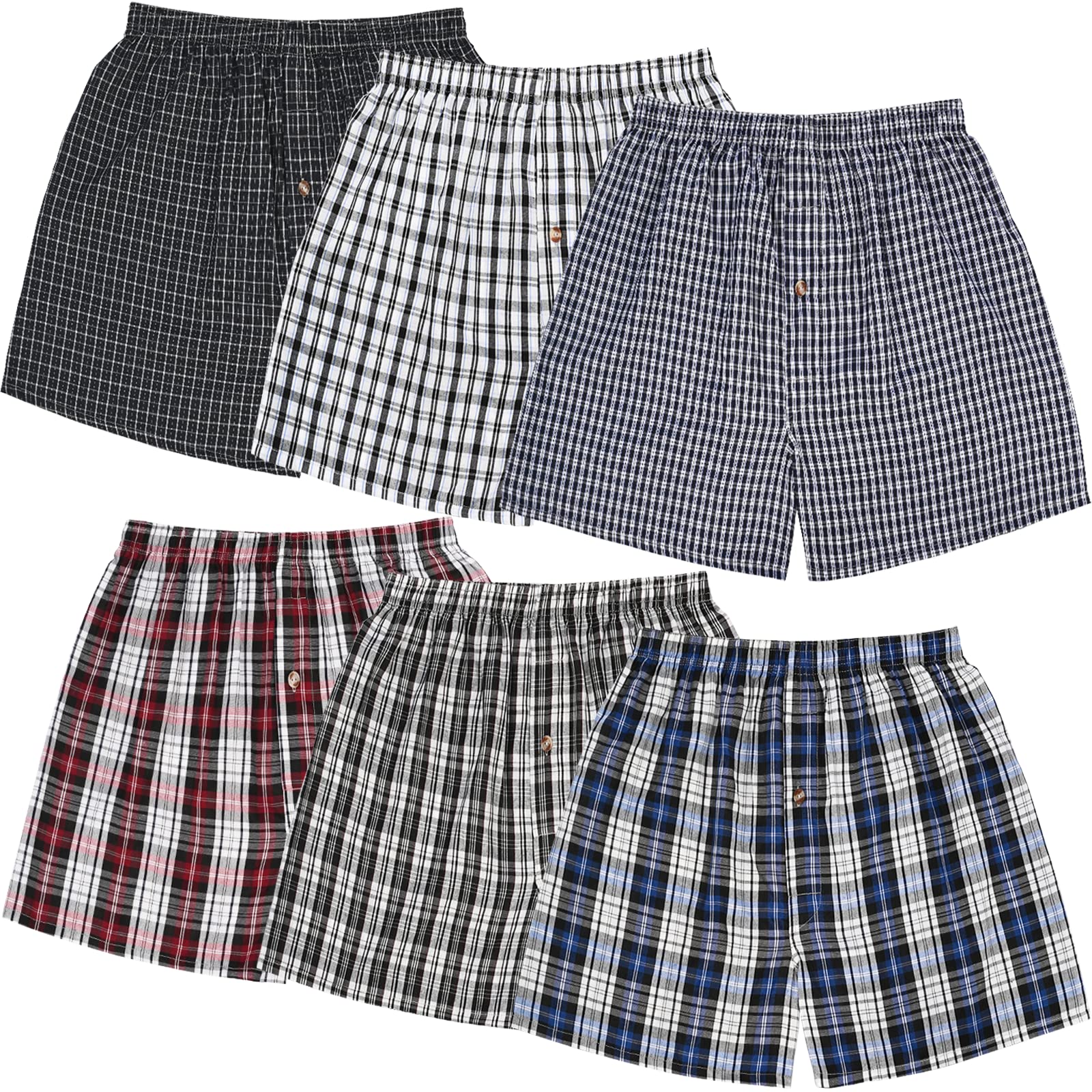 JupiterSecret Men's Cotton Boxer Shorts Assorted Colors Pack